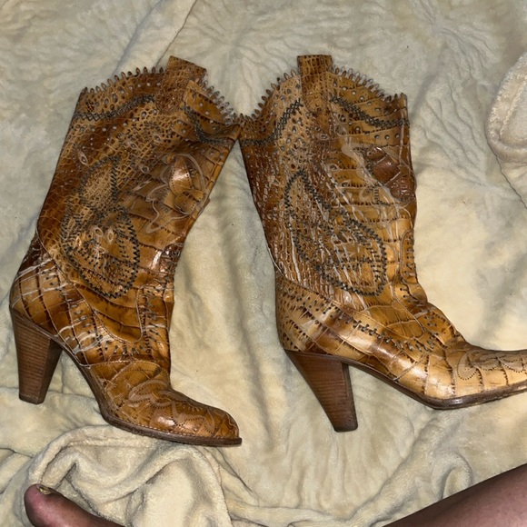 Anna Sui Shoes - Anna Sui Butterfly leather boots